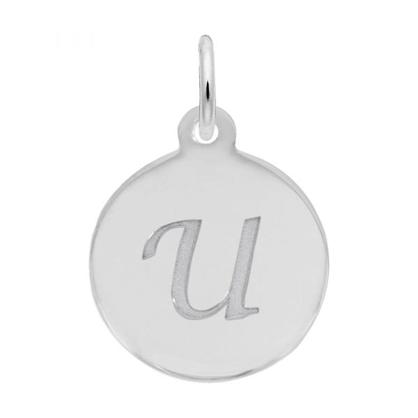 graziella Rembrandt Sterling Silver Script Letter "U" Initial