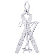 graziella Rembrandt Sterling Silver Ski Poles Charm