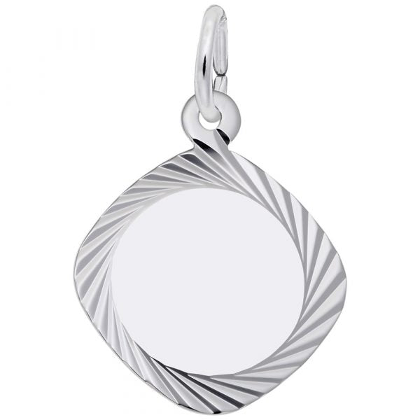 graziella Rembrandt Sterling Silver Square Disc Charm