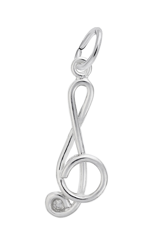 graziella Rembrandt Sterling Silver Treble Clef Large Charm