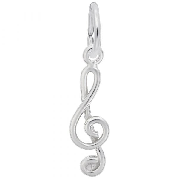 graziella Rembrandt Sterling Silver Treble Clef Small Charm