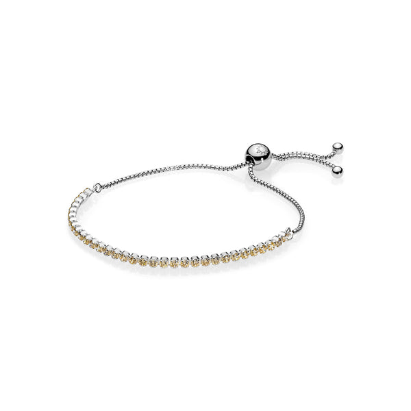 Graziella Sparkling Strand Bracelet Golden-Colored CZ