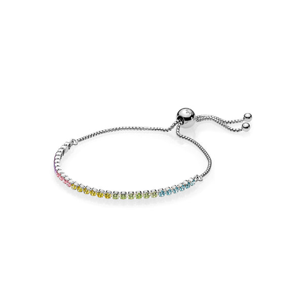 graziella Sparkling Strand Bracelet Multi-Colored CZ