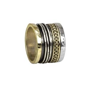 graziella Star Meditation Ring Sterling Silver 9KT Size 8