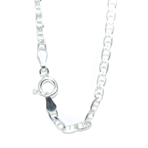 graziella Sterling Silver 16" 2.5mm Mariner Link Chain
