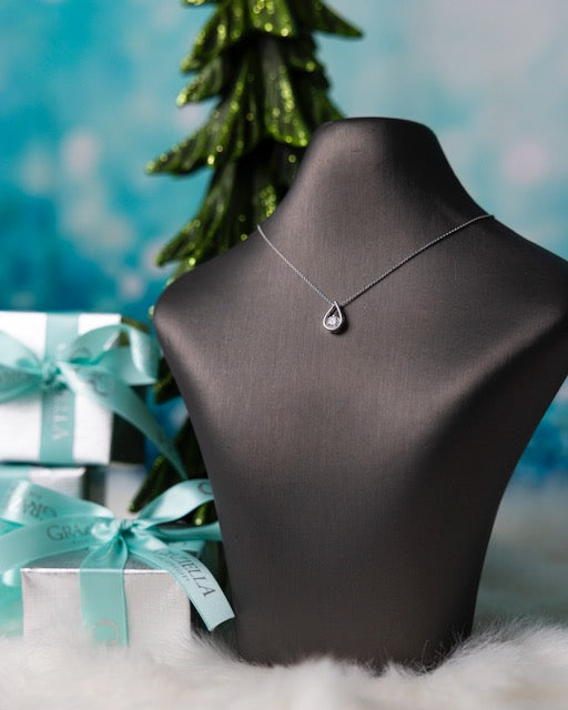 Graziella Sterling Silver 18" 0.50CT Round Brilliant Lab Grown Diamond Necklace