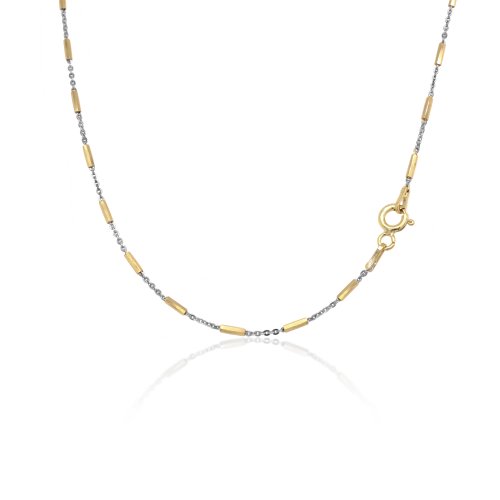 graziella Sterling Silver 18" 1mm Link and Bar Chain
