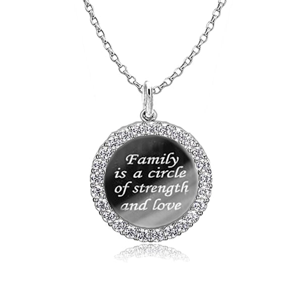 graziella Sterling silver 18" C.Z Inspirational Necklace graziella Sterling silver 18" C.Z Inspirational Necklace