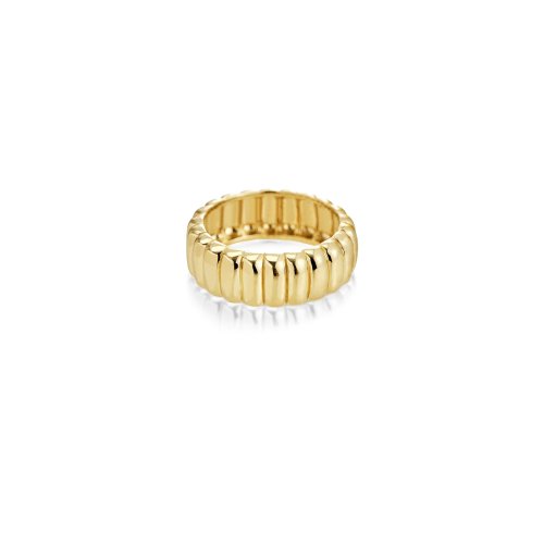 graziella Sterling SIlver Gold Vermeil Chunky Scalloped Ring