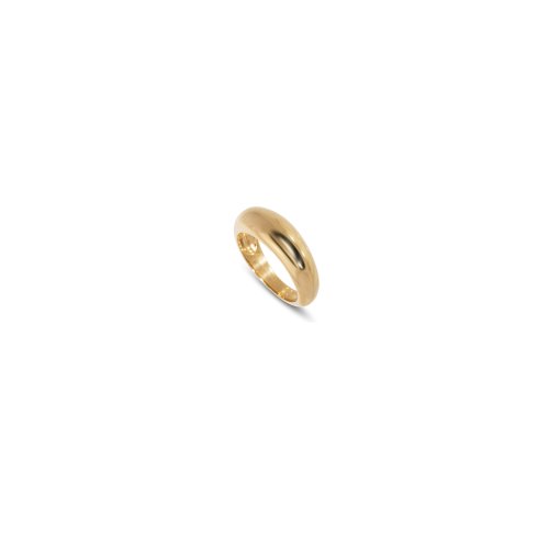 graziella Sterling Silver Gold Vermeil Puffed Dome Ring