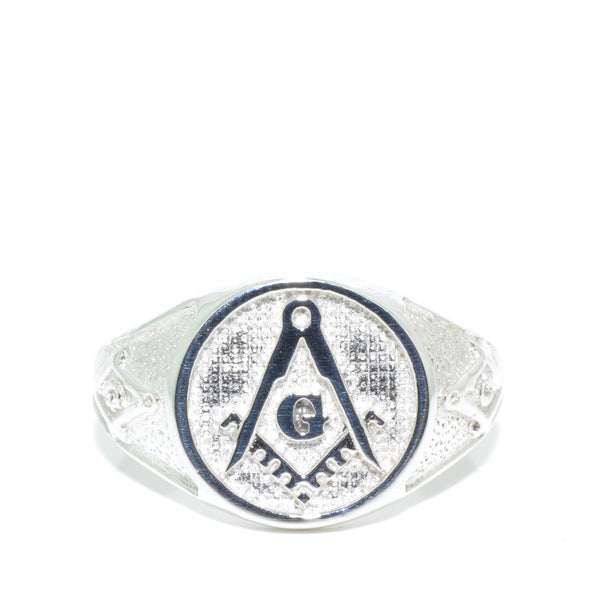 graziella Sterling silver Masonic Ring. 12MM X 13.5MM