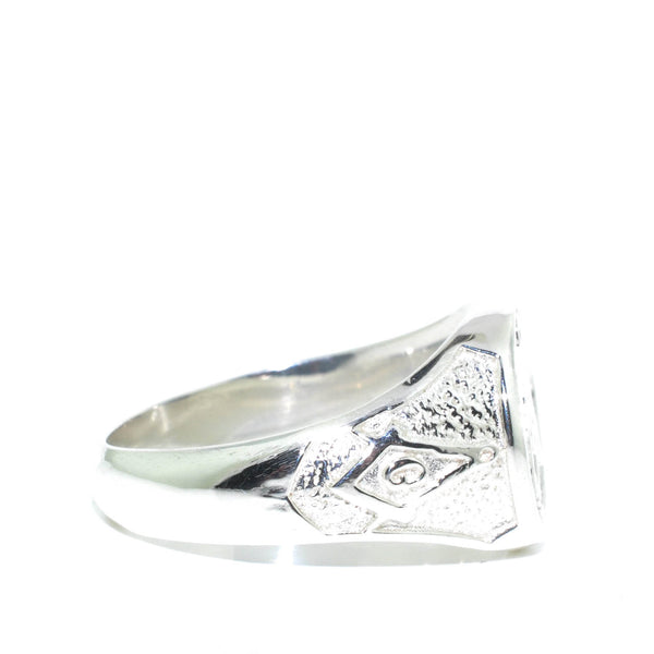 Graziella Sterling Silver Masonic Ring. 12MM X 13.5MM