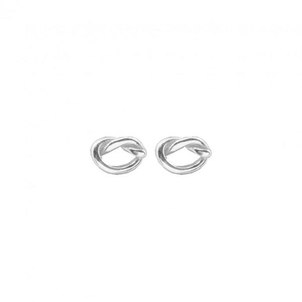 graziella Sterling Silver Sailor's Knot Stud Earrings