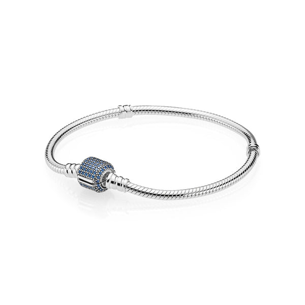 Graziella Sterling Silver W/ Signature Clasp Royal-Blue Crystal