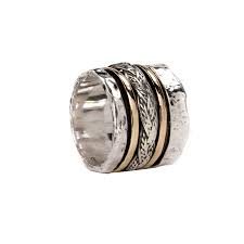 graziella Strength Meditation Ring Sterling Silver 9KT Size 7