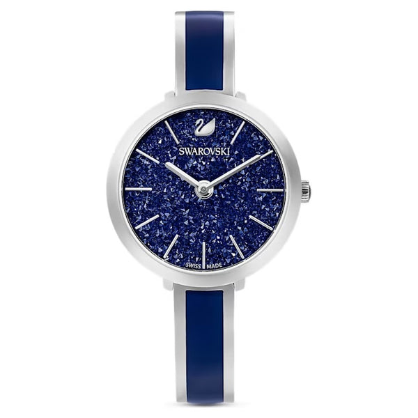 graziella Swarovski Crystalline Delight watch Swiss Made Metal bracelet Blue Stainless steel
