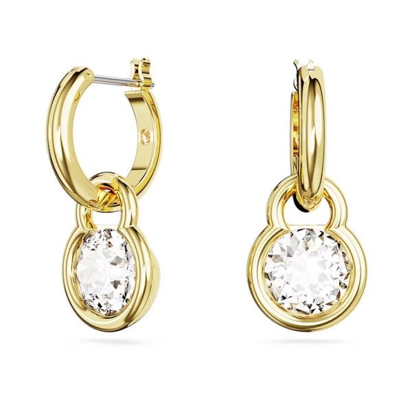 graziella Swarovski Dextera drop earrings Round cut White Gold-tone plated