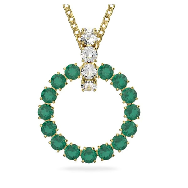 graziella Swarovski Exalta pendant Green Gold-tone plated