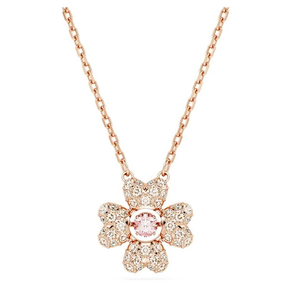 graziella Swarovski Idyllia pendant Clover White Rose gold-tone plated
