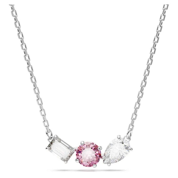 graziella Swarovski Mesmera pendant Mixed cuts Pink Rhodium plated