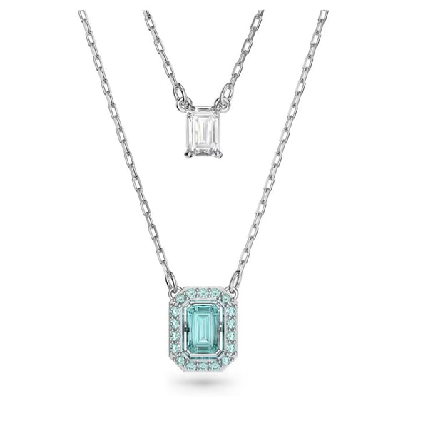 graziella Swarovski Millenia layered necklace Octagon cut Rhodium plated