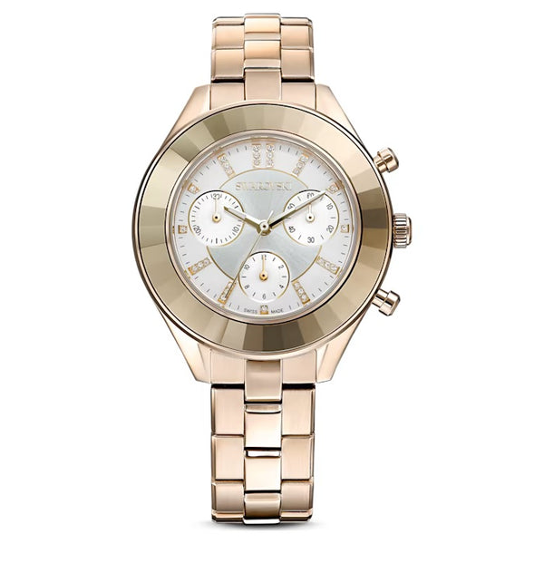 graziella Swarovski Octea Lux Sport watchMetal bracelet White Gold-tone finish