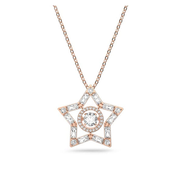 graziella Swarovski Star White Rose-gold tone plated Necklace