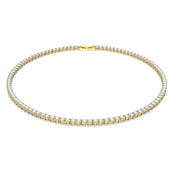 graziella Swarovski Tennis Deluxe necklace Round cut White Gold-tone plated