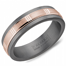 graziella Torque 14KT Rose Gold & Tantalum Wedding Band