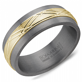 graziella Torque 14KT Yellow Gold & Tantalum Wedding Band