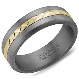 graziella Torque 14KT Yellow Gold & Tantalum Wedding Band