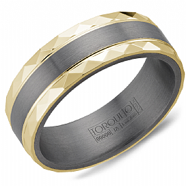 graziella Torque 14KT Yellow Gold & Tantalum Wedding Band
