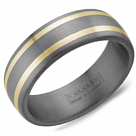 graziella Torque 14KT Yellow Gold & Tantalum Wedding Band
