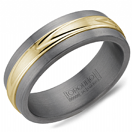 graziella Torque 14KT Yellow Gold & Tantalum Wedding Band