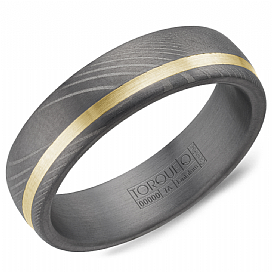 graziella Torque 14KT Yellow Gold & Tantalum Wedding Band