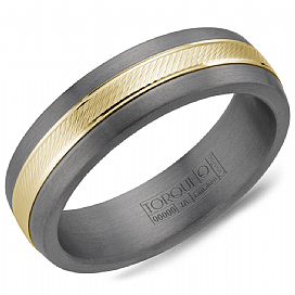 graziella Torque 14KT Yellow Gold & Tantalum Wedding Band