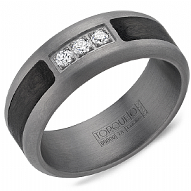 graziella Torque Tantalum 0.15CTW Diamond Wedding Band