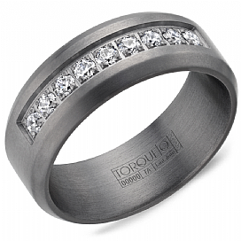 graziella Torque Tantalum 0.45CTW Diamond Wedding Band