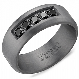 graziella Torque Tantalum 0.50 CTW Diamond Wedding Band