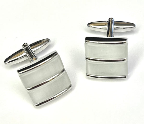 graziella Webber stainless steel Mother of Pearl Cufflinks