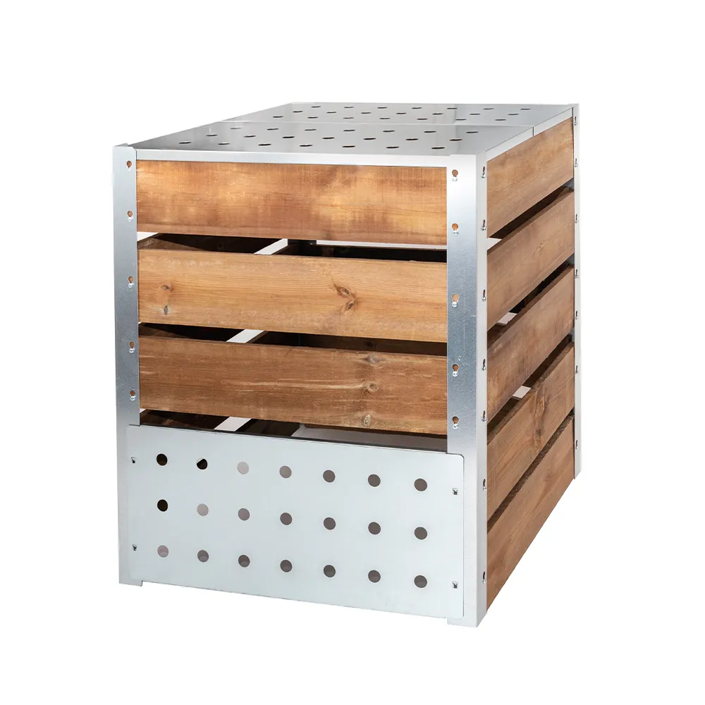 guillouard Composteur 470L - Bois Classe 3 Autoclave & Acier Galvanisé