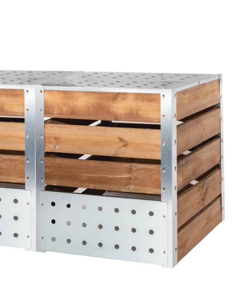 Guillouard Composteur 940L - Bois Classe 3 Autoclave & Acier Galvanisé