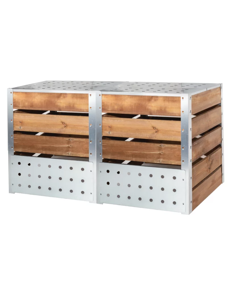 guillouard Composteur 940L - Bois Classe 3 Autoclave & Acier Galvanisé