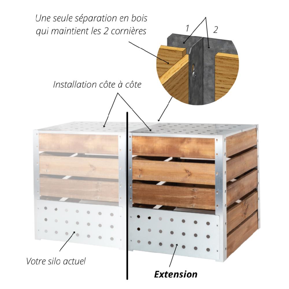 Guillouard Extension 470L Pour Composteur Bois/Galva