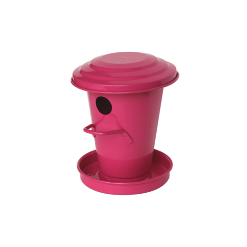 guillouard Nichoir à oiseaux rose - Acier galvanisé