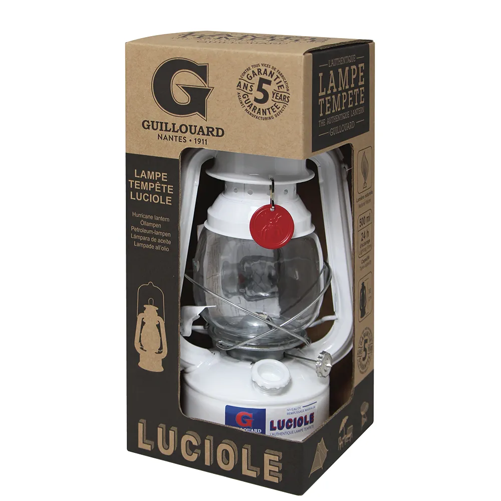 Guillouard Lampe Tempête "Luciole" - Blanc - Coffret Kraft