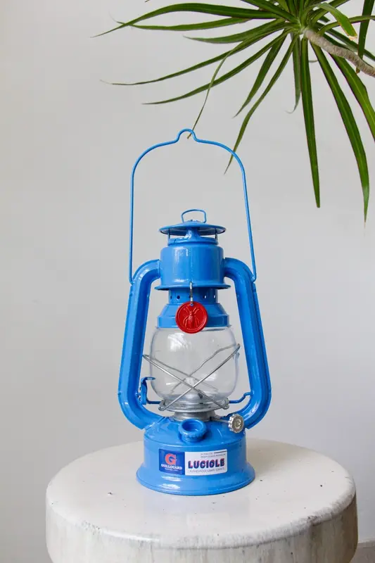 Guillouard Lampe Tempête "Luciole" - Bleu - Coffret Kraft