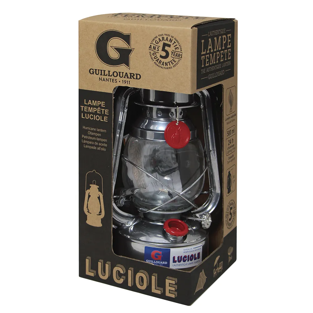 Guillouard Lampe Tempête "Luciole" - Métal - Coffret Kraft