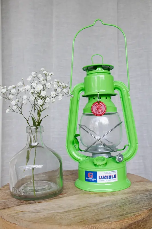 Guillouard Lampe Tempête "Luciole" - Vert - Coffret Kraft