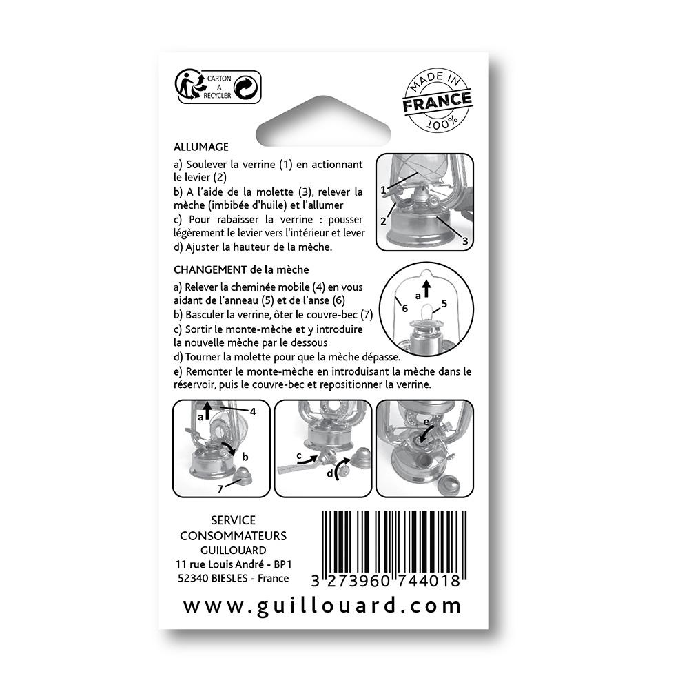 Guillouard Lot De 3 Mèches - Coton - Pour Lampe Tempête "Luciole"